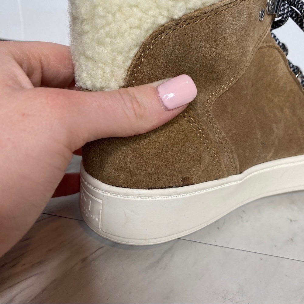 Marc Fisher Summa Faux Fur High Top Sneaker 6 1/2 - Picture 5 of 13